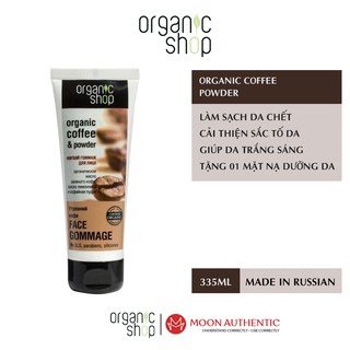 Tẩy tế bào chết mặt Organic Shop của Nga 75ml sạch mụn giảm dầu