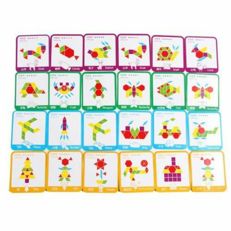 Đồ Chơi Lắp Ghép Sáng Tạo Pattern Blocks 155 Chi Tiết