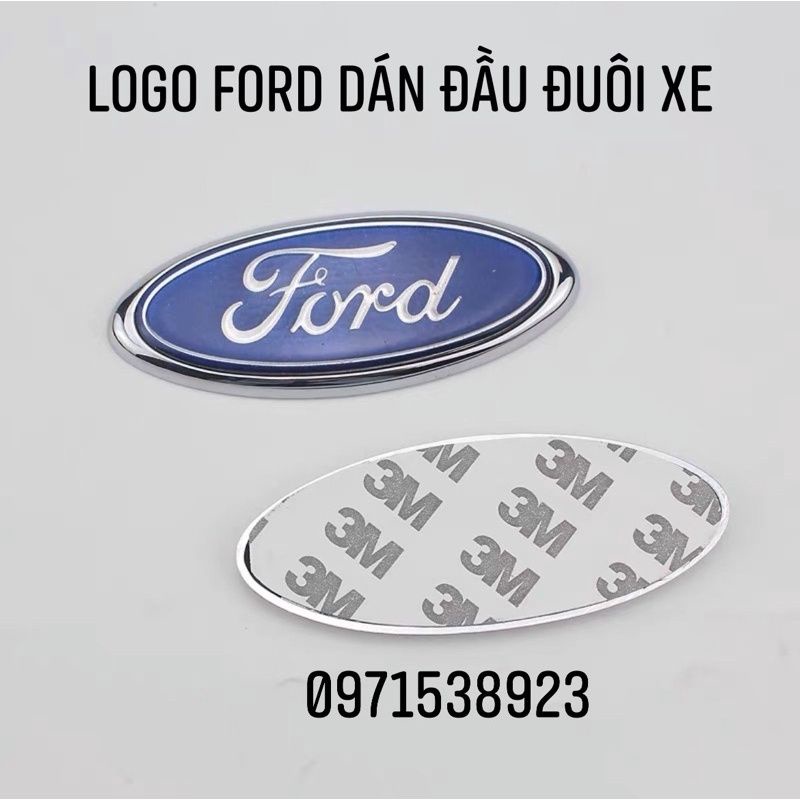 logo FORD kích thước 178mm x 70mm dán đầu hoặc đuôi xe FORD