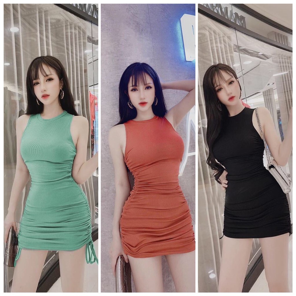 Đầm Body Rút Hông - Kèm hình thực