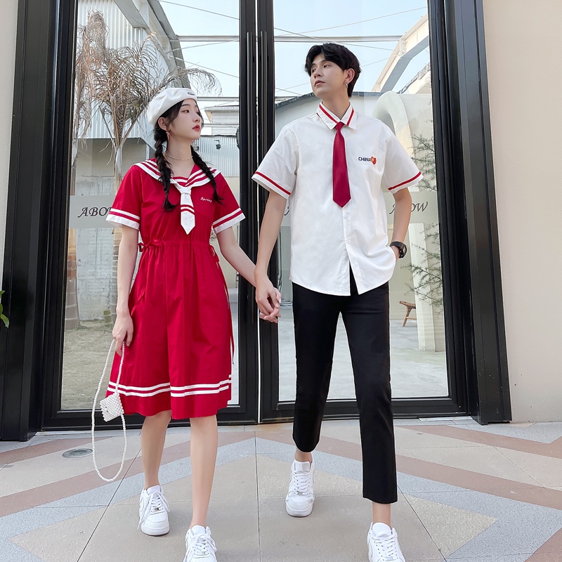 Bộ Áo Thủy Thủ Tay Ngắn Cổ Thủy Thủ Mặt Trăng / jk Phong Cách Nhật Bản Thời Trang Mùa Hè Cho Học Sinh Trung Học