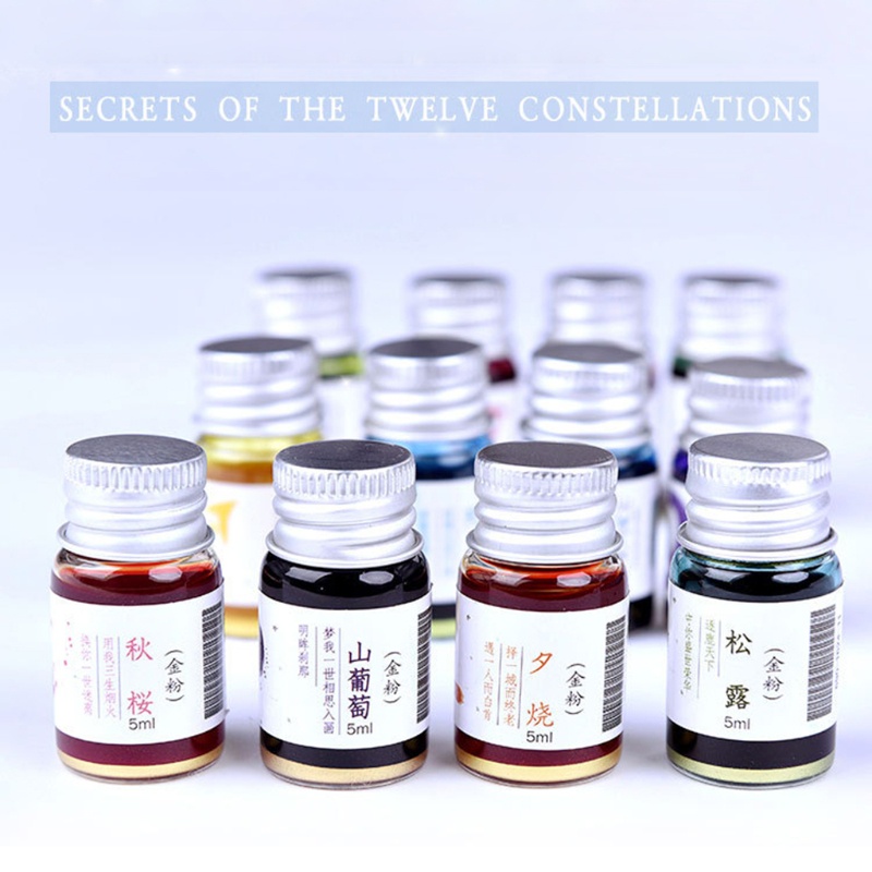 Mực bút viết nhiều màu sắc tùy chọn không chứa carbon dung tích 5ml sử dụng trong trường/văn phòng
