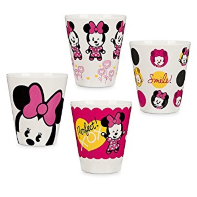 Set 4 ly Minnie Mouse hàng Mỹ