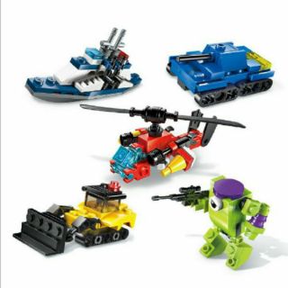 Combo 10 bộ lắp ráp mini - mô hình các loại xe