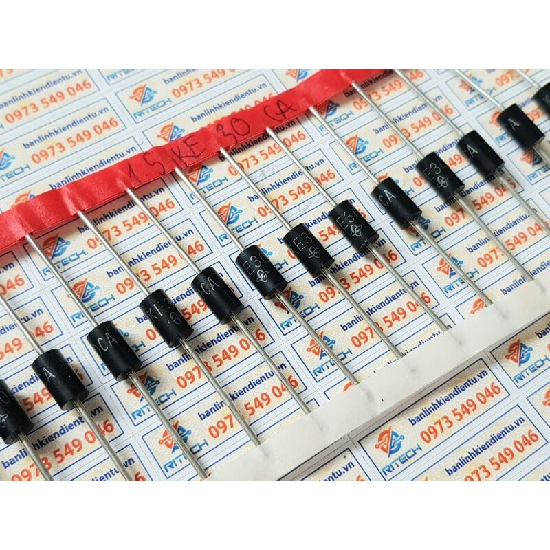 [ Combo 20 chiếc] Diode TVS 1.5KE30A 1500W 30V DO-201