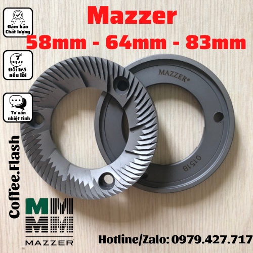 Bộ Lưỡi dao máy xay cà phê Mazzer mini 58mm, Mazzer super Jolly 64mm, Mazzer ZM 83mm