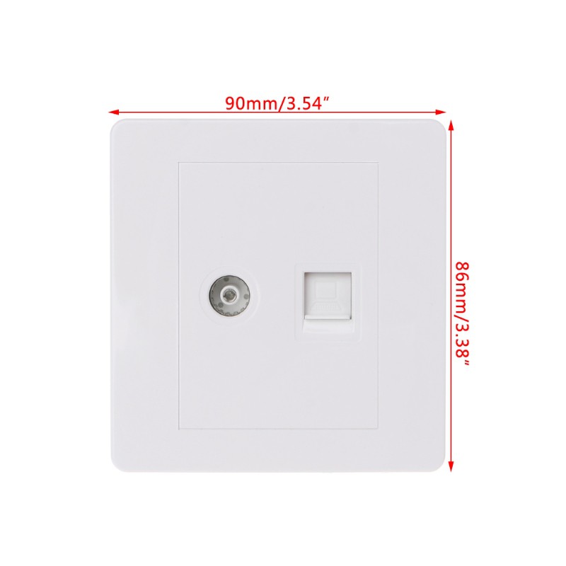 Ổ Cắm Kết Nối Dây Mạng Rj45 + Ăng Ten Tv