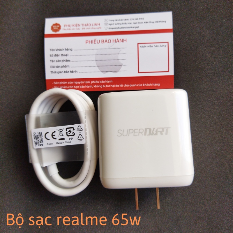 Bộ sạc nhanh cho REALME 65W - 150W Q2Pro, V15, 7Pro 8Pro, X7/X7Pro, GT-GT Neo Hàng Bóc máy