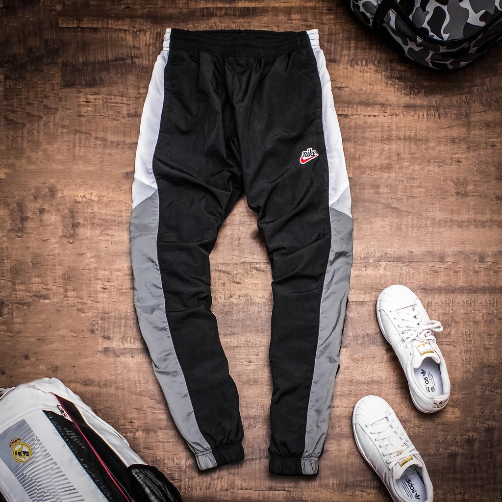 QUẦN DÀI NIKE HERITAGE WOVEN TROUSERS - ĐEN / XÁM