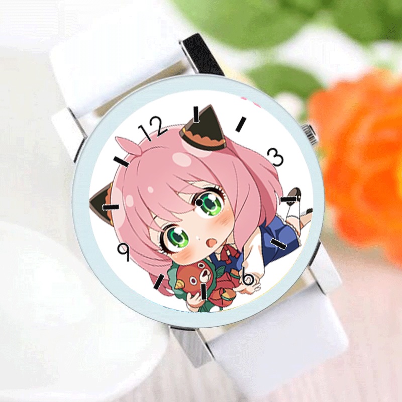 Đồng hồ đeo tay nam nữ in hình SPY x Family ver nằm gia đình điệp viên anime chibi thời trang dễ thương