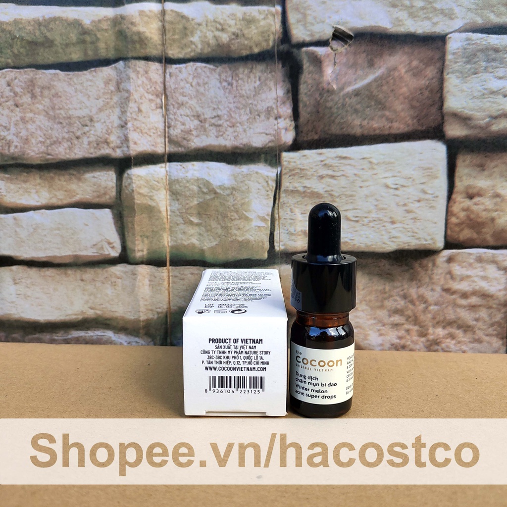 Dung dịch chấm mụn bí đao 5ml Cocoon giảm mụn sưng viêm, làm mờ vết thâm Hong1008