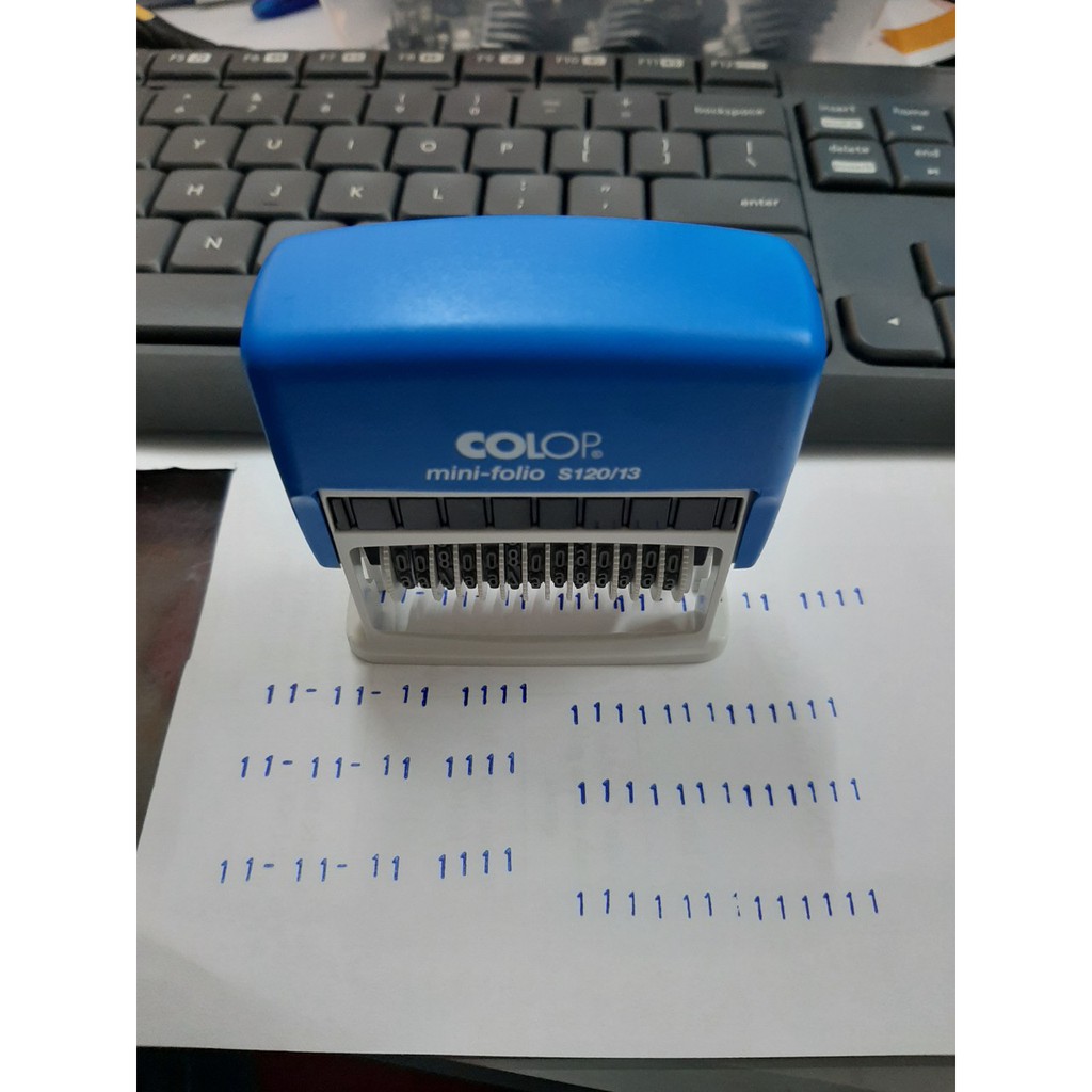 Con dấu 13 số liền mực cao 3mm Colop S120/13