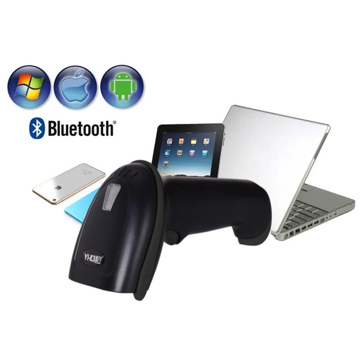 Máy quét mã vạch Bluetooth - Đầu đọc mã vạch không dây QRCODE YHD-3100 2D kết nối Bluetooth, 2.4G với smartphone, laptop