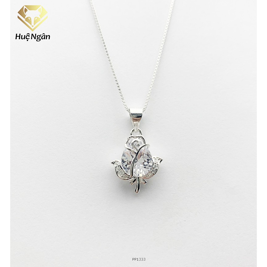 Dây chuyền bac 925 Huệ Ngân - Hoa Hồng Tình Yêu PP1333