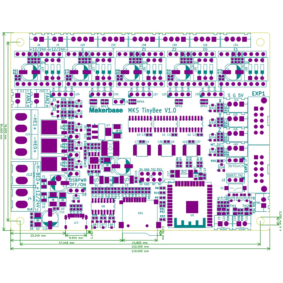 Mạch máy in 3d MKS tinybee Wifi