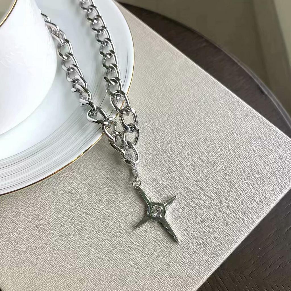 Dây Chuyền Mặt Hình Thánh Giá Chất Liệu Kim Loại 22865 Cho Nữ