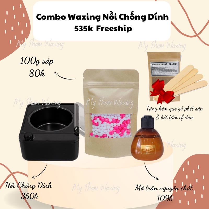 COMBO WAXING NỒI CHỐNG DÍNH CERAMIC