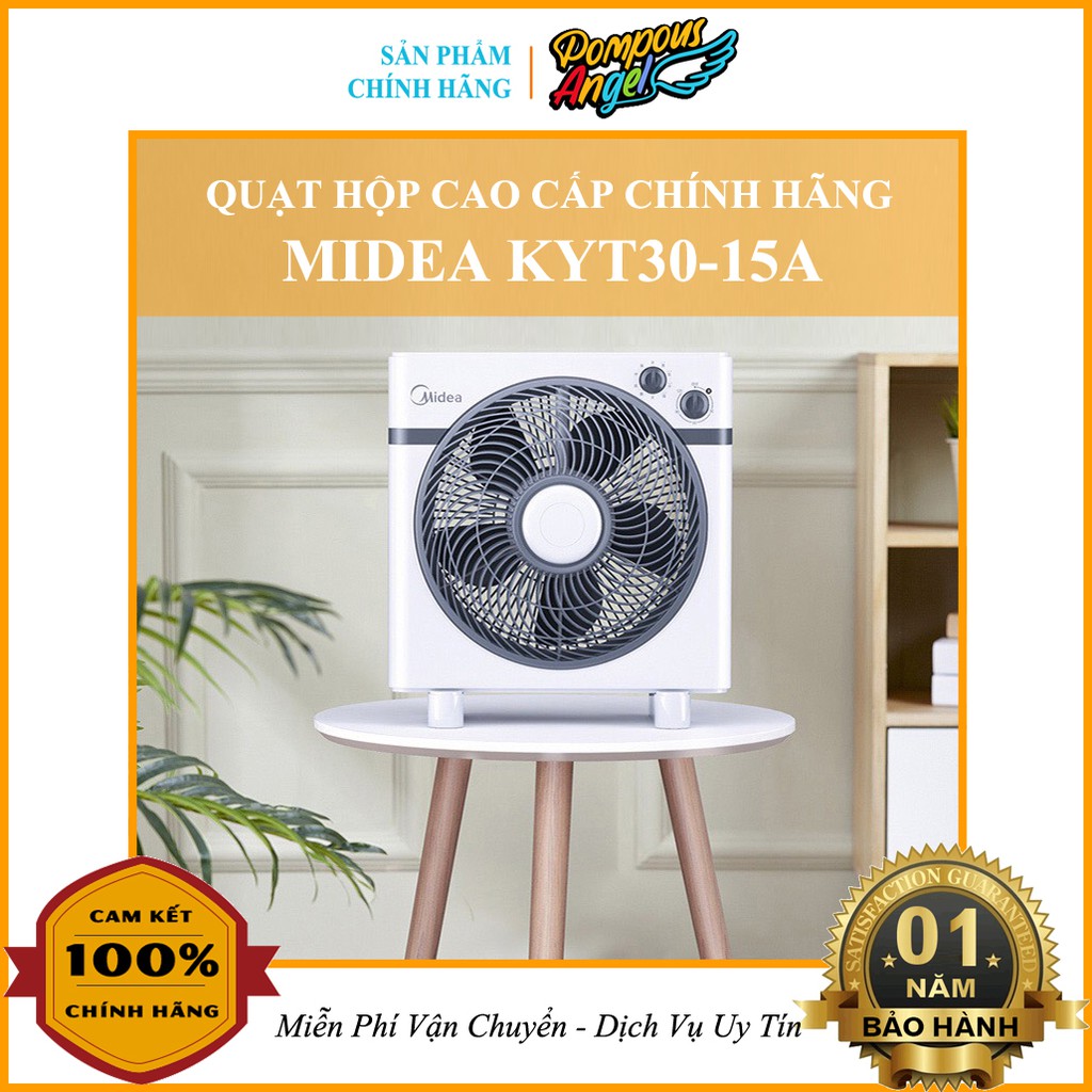 [Chính hãng+ Bảo hành toàn quốc] Quạt hộp quạt điện , quạt để bàn, quạt tản cánh MIDEA KYT30-15A  chính hãng BH 12 tháng