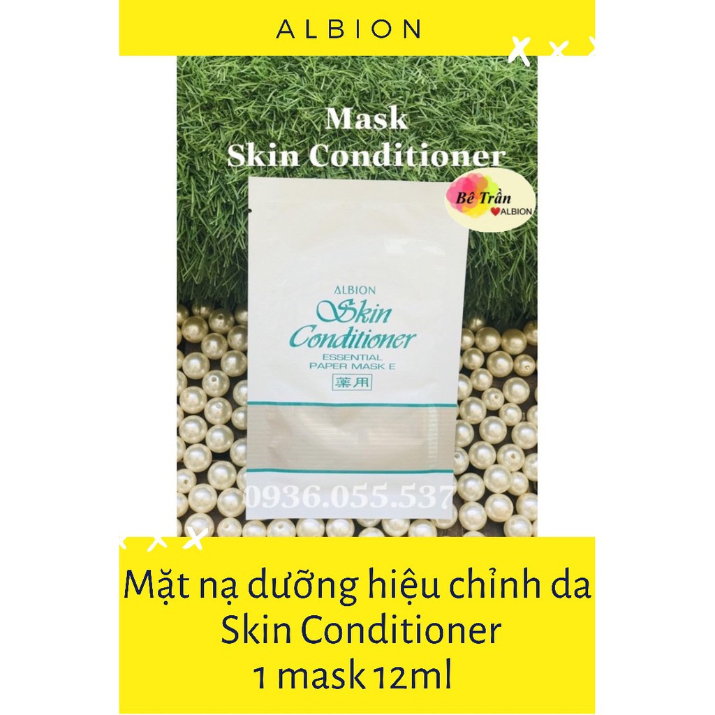 [ALBION] MẶT NẠ DƯỠNG DA SKINCON Skin conditioner Essential Paper mask E (rực tiếp từ showroom ALBION)