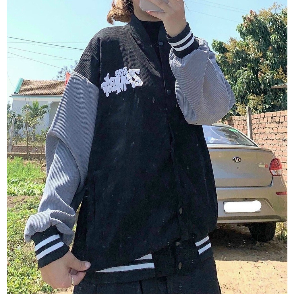 Áo khoác nhung nam nữ kiểu bomber in chữ "ZUMBE" From thỏa mái chuẩn thời trang SOHEO STORE