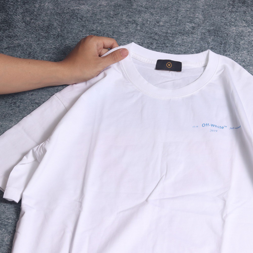 Áo Thun O.White Đường Chéo Xanh Hồng AT8607 (Có 2 màu: đen, trắng) - Chất Vải Cotton 100% - Phong Cách Street Style