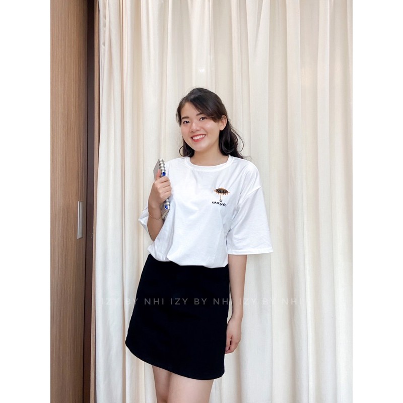 CHÂN VÁY BÒ BIGSIZE MÀU ĐEN LƯNG CHUN - IZYBYNHI | BigBuy360 - bigbuy360.vn