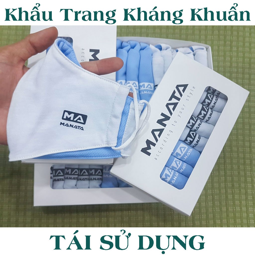 ⛔Dead Shock ⛔Khẩu Trang Vải Kháng Khuẩn MANATA⛔Tái sử dụng 20 Lần⛔ Hàng Chính Hãng