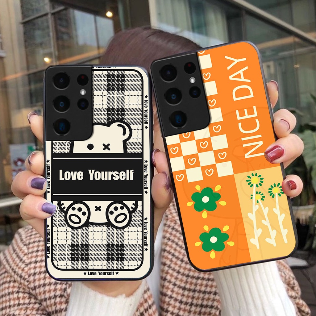 Ốp lưng Samsung S21 ULTRA happy day, gấu bear dễ thương - BỀN - ĐẸP -BAO GIÁ TOÀN THỊ TRƯỜNG
