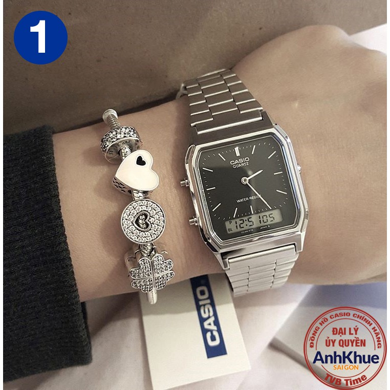 Đồng hồ unisex dây kim loại Casio Standard chính hãng Anh Khuê AQ-230 Series | BigBuy360 - bigbuy360.vn