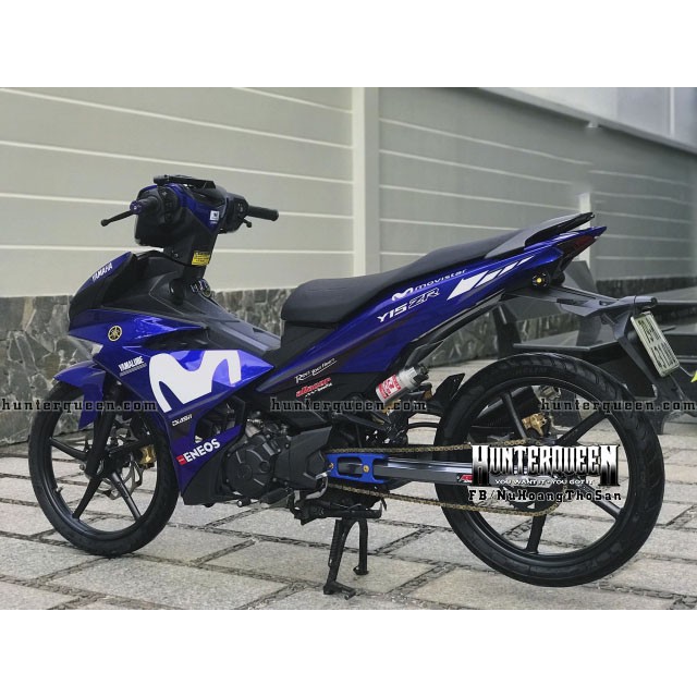 Tem in UV cao cấp. Exciter 150 Movistar xanh GP 2018. Decal tem xe ép nhiệt kích thước chuẩn.