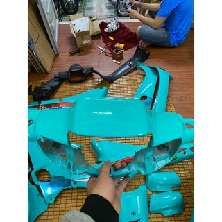 Dàn áo Wave loại 1 màu Xanh Eon