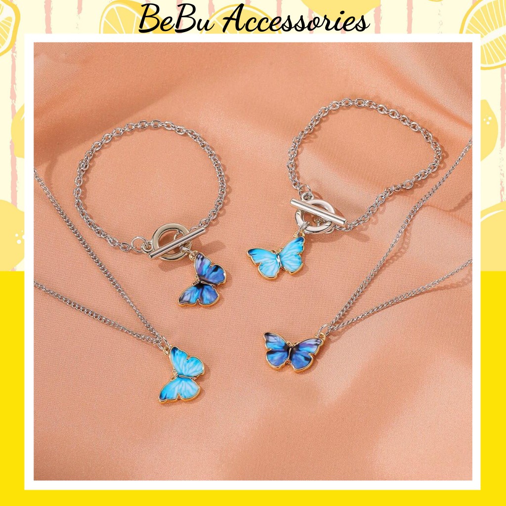 🦋Set vòng cổ + vòng tay hình con bướm Butterfly | WebRaoVat - webraovat.net.vn