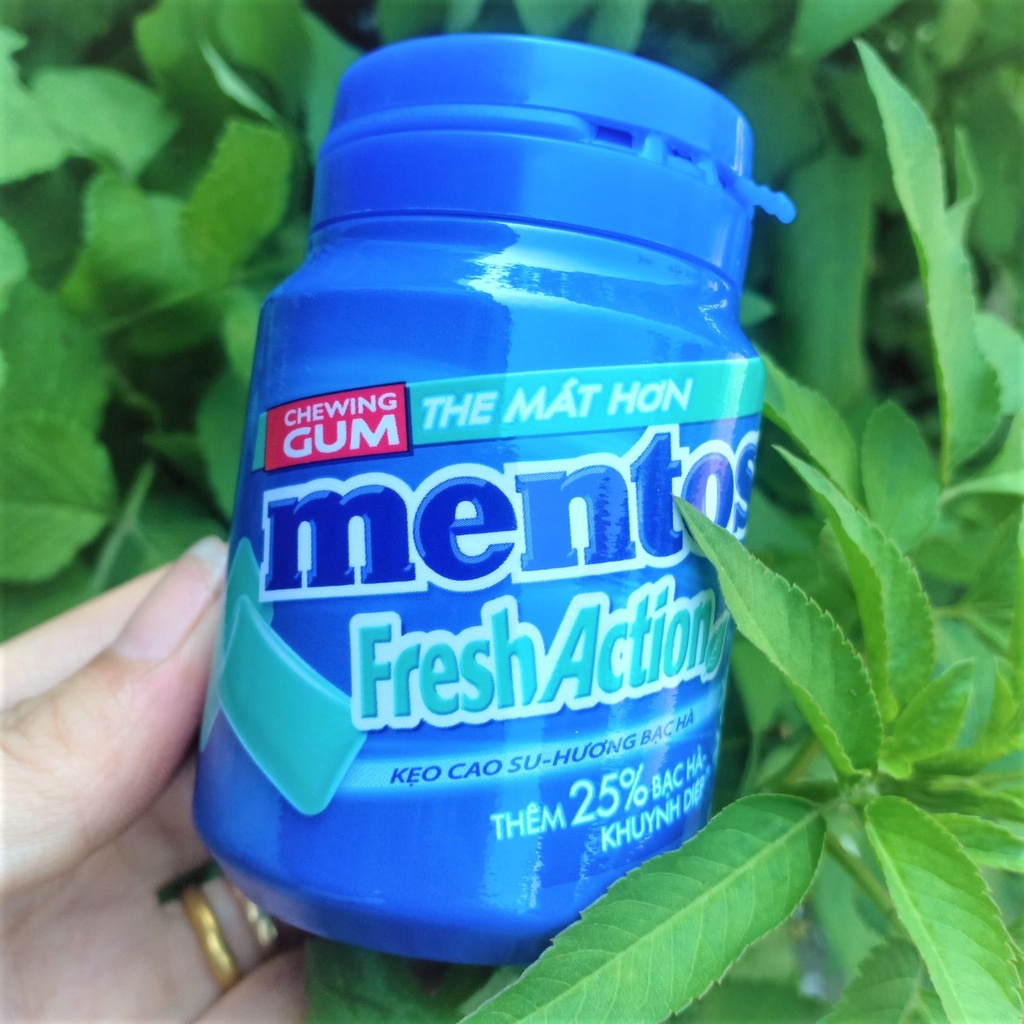 Hủ 40 Viên Kẹo Cao Su Mentos Bạc Hà Mát Lạnh (NCFOOD)