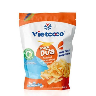 Dừa sấy giòn túi 45g Vietcoco