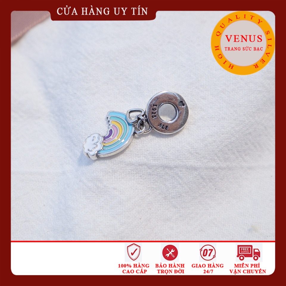 [Charm bạc 925 cao cấp] Charm treo hình cầu vồng- Mã sản phẩm VENUSTCV