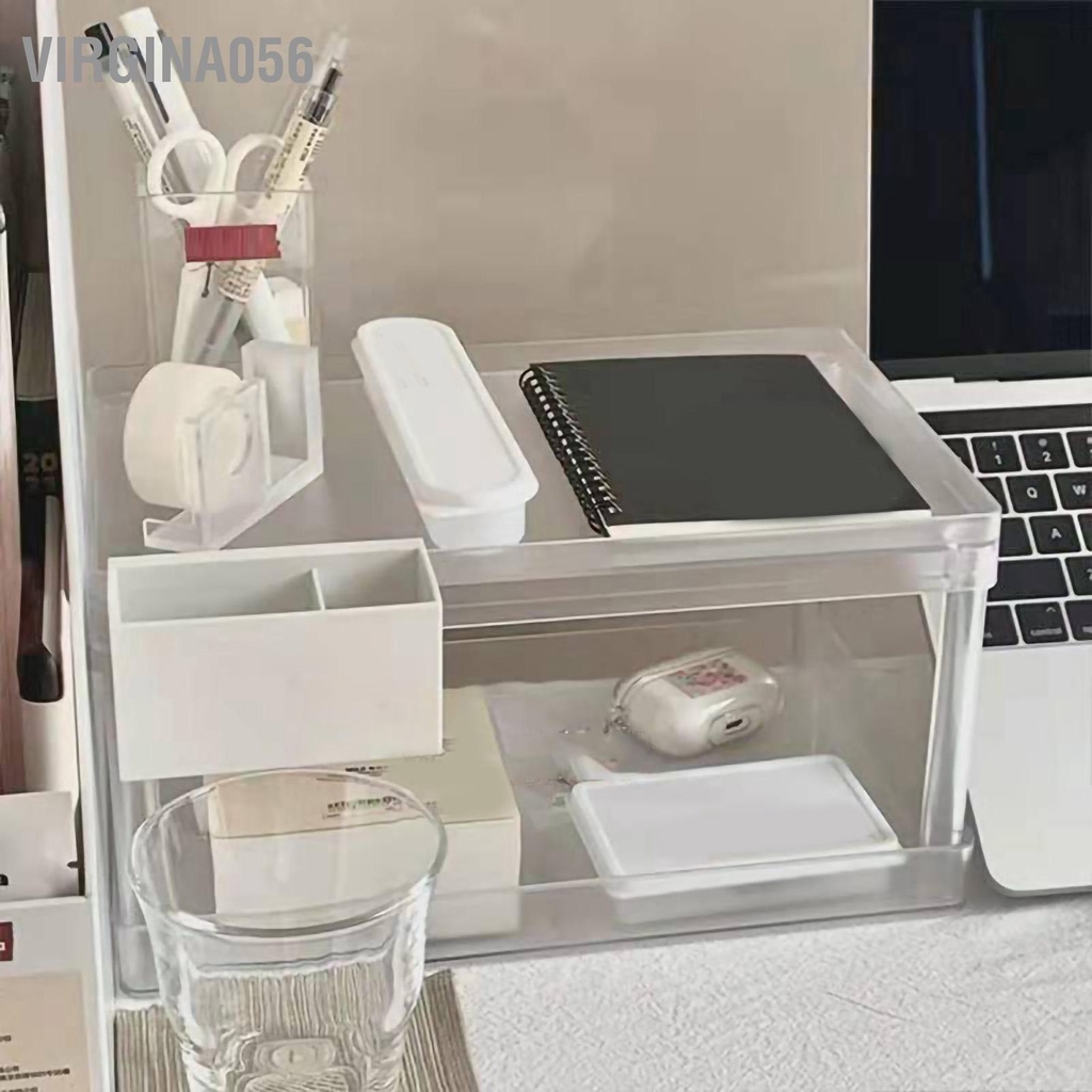 Có thể bán buôn Giá đựng đồ Trong Suốt 2 Tầng Để Bàn Đựng Mỹ Phẩm Tiện Dụng virgina056 Hàng giao ngay