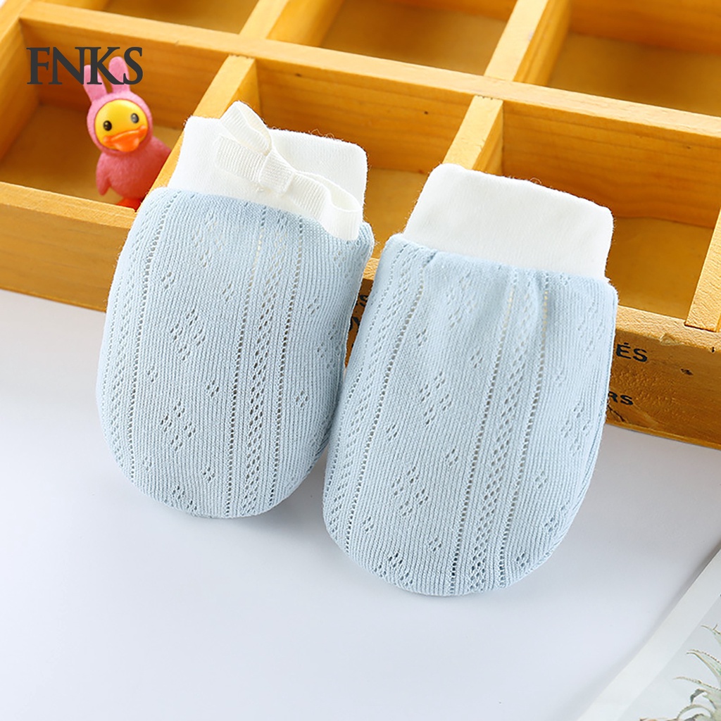Bao tay lưới bảo vệ mặt chống trầy xước thoáng khí cho bé sơ sinh