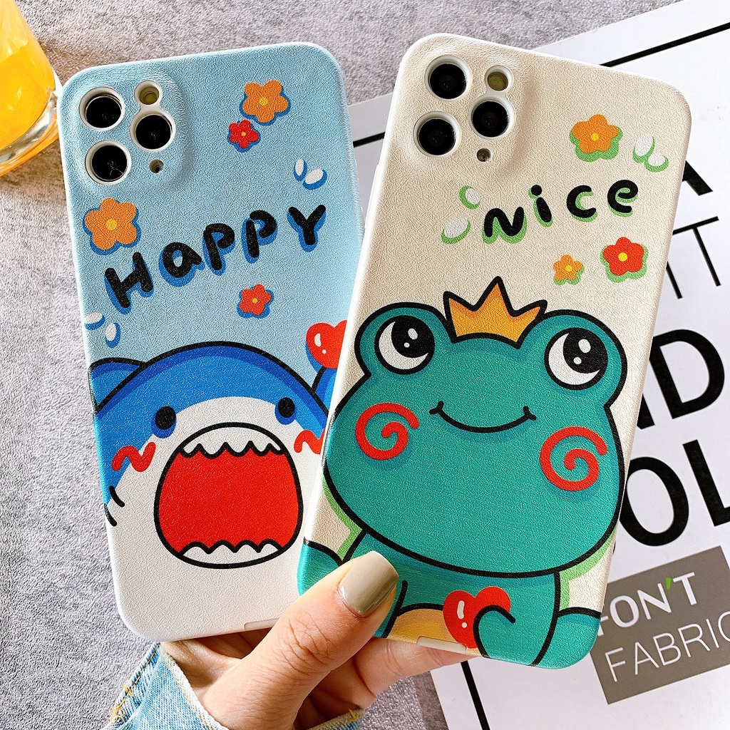 ỐP LƯNG DA IMD DÀNH CHO IPHONE FULL VIỀN BẢO VỆ CAMERA FROG X SHARK - N2458