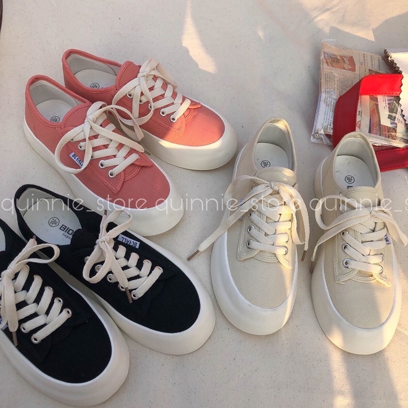 Giày thể thao đế bánh mì classic style Ulzzang, giày độn đế nữ phong cách Hàn Quốc