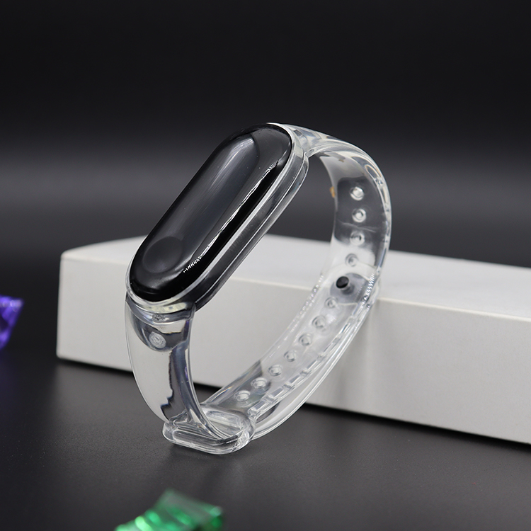 Dây silicon 6 màu trong suốt tùy chọn dùng để thay thế cho đồng hồ thông minh Xiaomi Mi Band 5