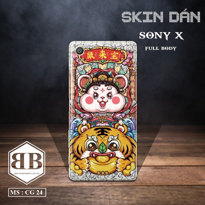 Bộ Skin Dán Sony Xperia X dán full lưng viền dùng thay ốp lưng điện thoại giá siêu ưu đãi