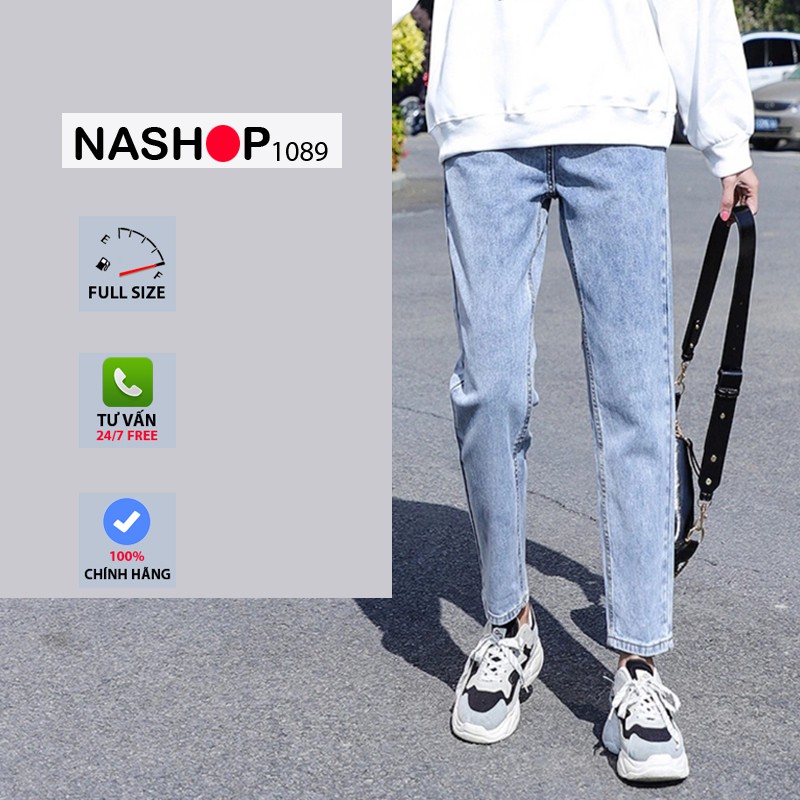 Quần jean bò baggy nữ màu xanh full size S M L mẫu mới đẹp nhất 2021 QT13 nashop 1089