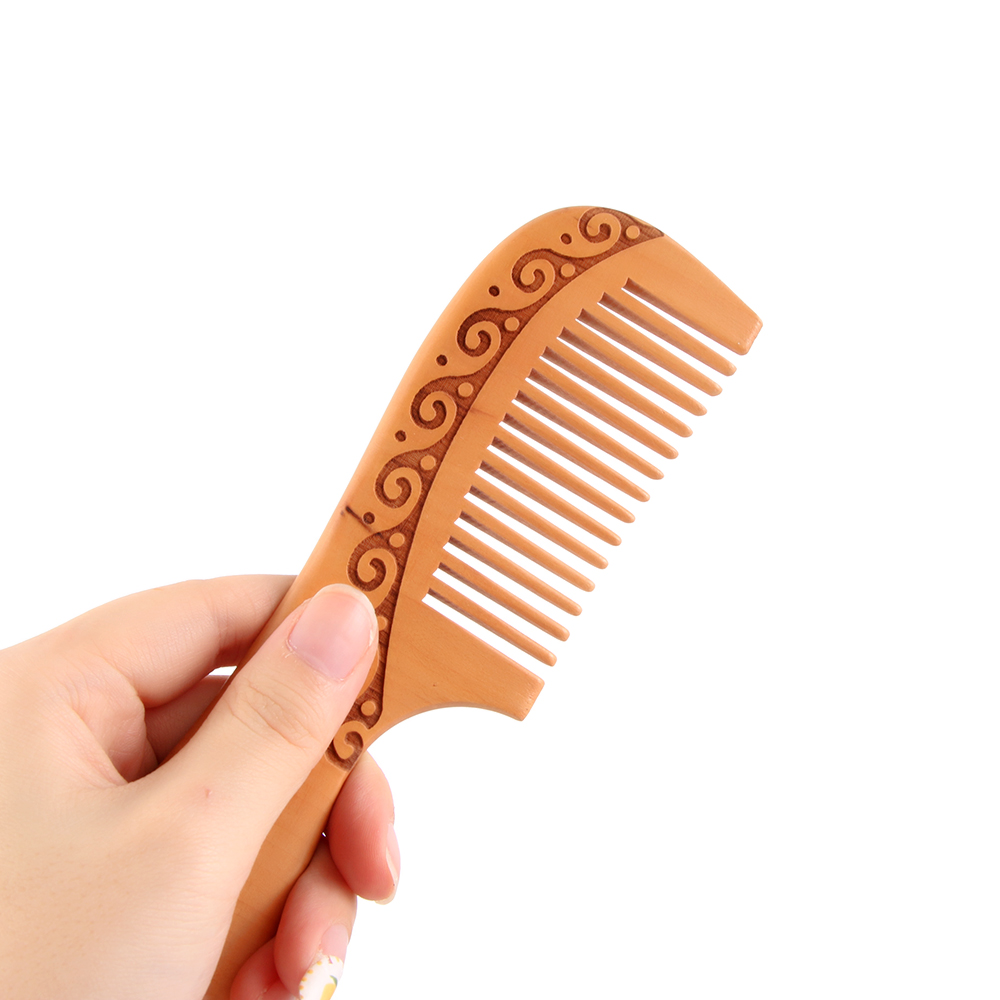 Lược Gỗ Đào Chải Râu Tạo Kiểu Thời Trang Không Tĩnh Điện Chất Lượng Cao
