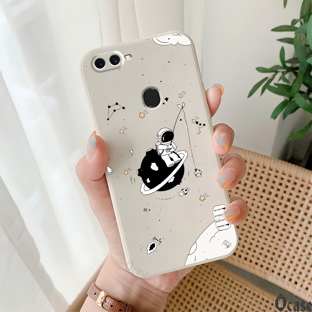 Ốp lưng Oppo F9 / F9 Pro/ A7x / Realme U1 in hình vũ trụ cạnh viền vuông có bảo vệ camera