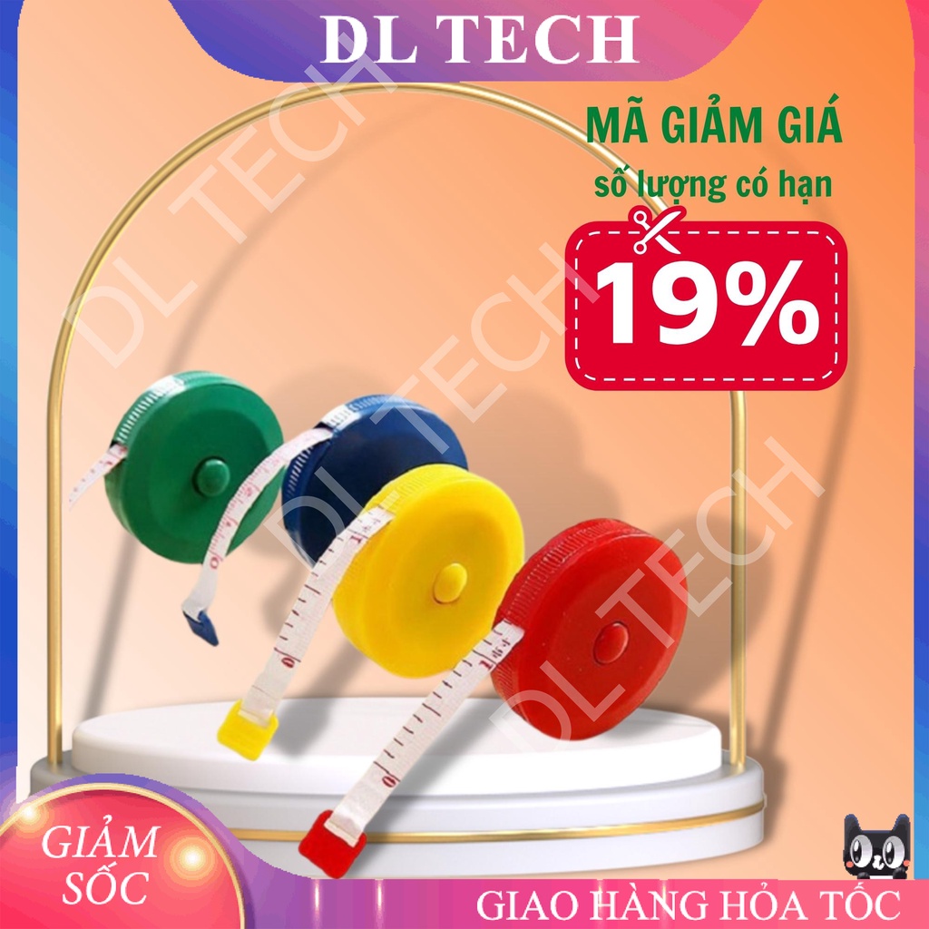 Thước dây 1,5m đo vòng eo, chiều cao, quần áo nhỏ gọn TD15 DL TECH
