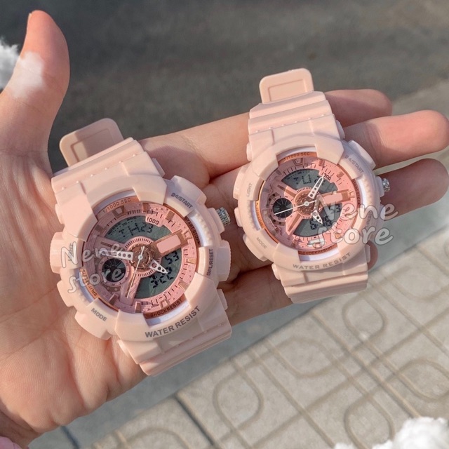 Đồng hồ nam, nữ PINK 3 kim unisex dây nhựa kiểu dáng dễ thương dành cho học sinh | BigBuy360 - bigbuy360.vn