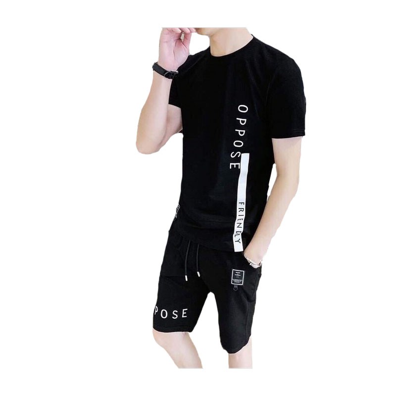 Set Đồ Thể Thao Nam Tập Gym, Vải Thun Co Giãn, Thấm Hút Mồ Hôi Tốt DB05