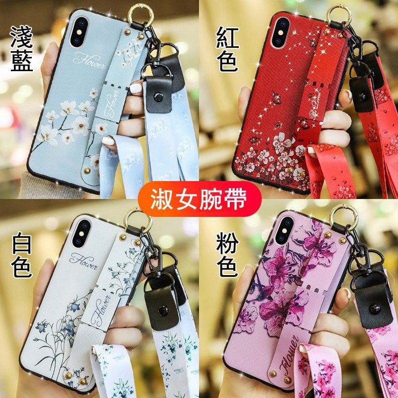 Ốp Lưng Viền Đính Đá Có Dây Đeo Tay Cho Xiaomi Note 10 Max 3 Max 2 Max Note 3 2 3