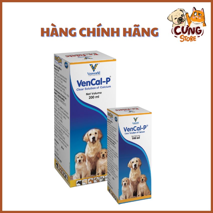 Vencal bổ sung canxi cho chó mèo phù hợp gia đoạn hình thành xương, cho chó mèo thiếu canxi hàng nhập