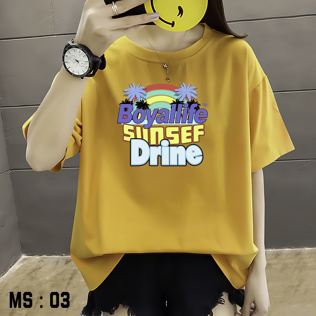 Áo thun tay lỡ nữ Unisex AQI, áo phông form rộng N105 chất vải mềm mịn